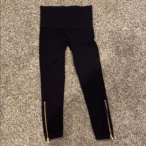 Spanx leggings with zipper detail